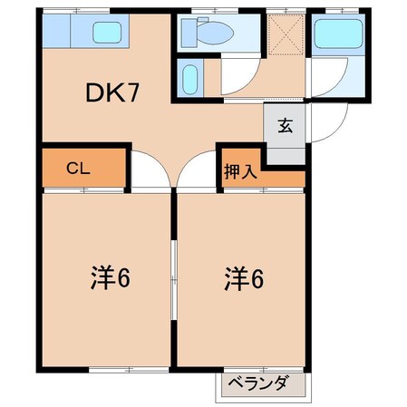 クレストコートの物件間取画像